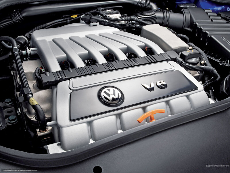 Volkswagen V6 Engine — Silver