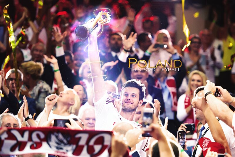 Volleyball Player Holding Trophy