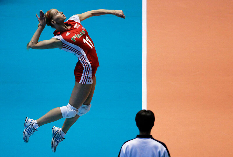 volleyball player in action