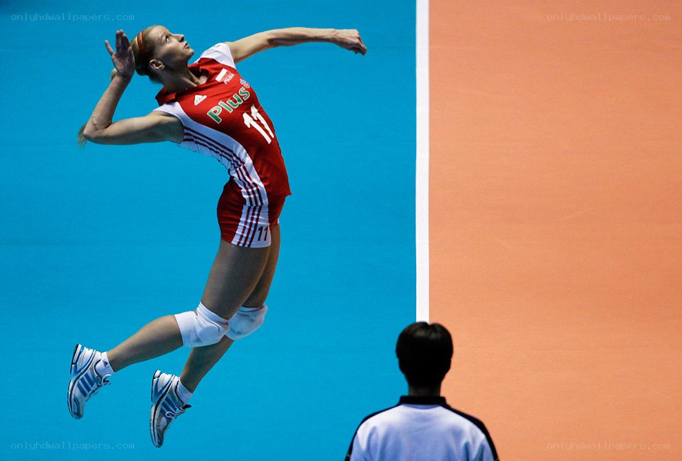 volleyball player in action