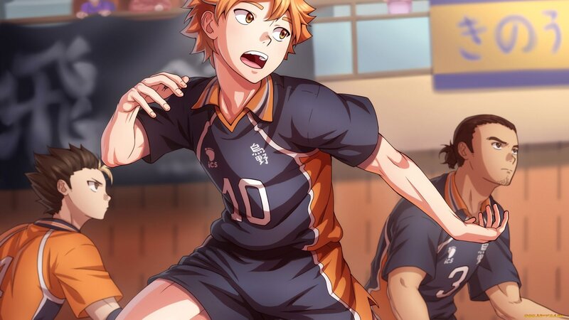 Volleyball Player in Action — Orange
