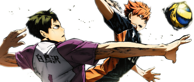Volleyball Players in Action — Black