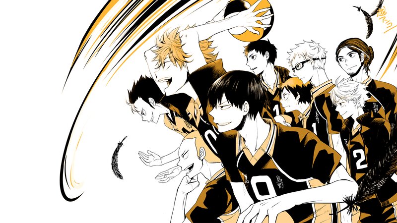 Volleyball Team Members — Black, Dynamic