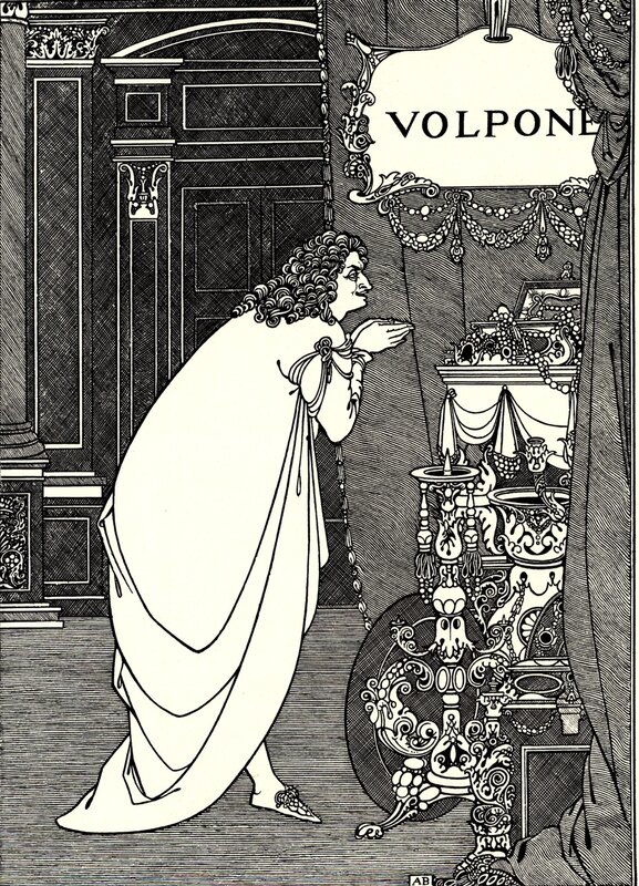 Volpone in a lavish room