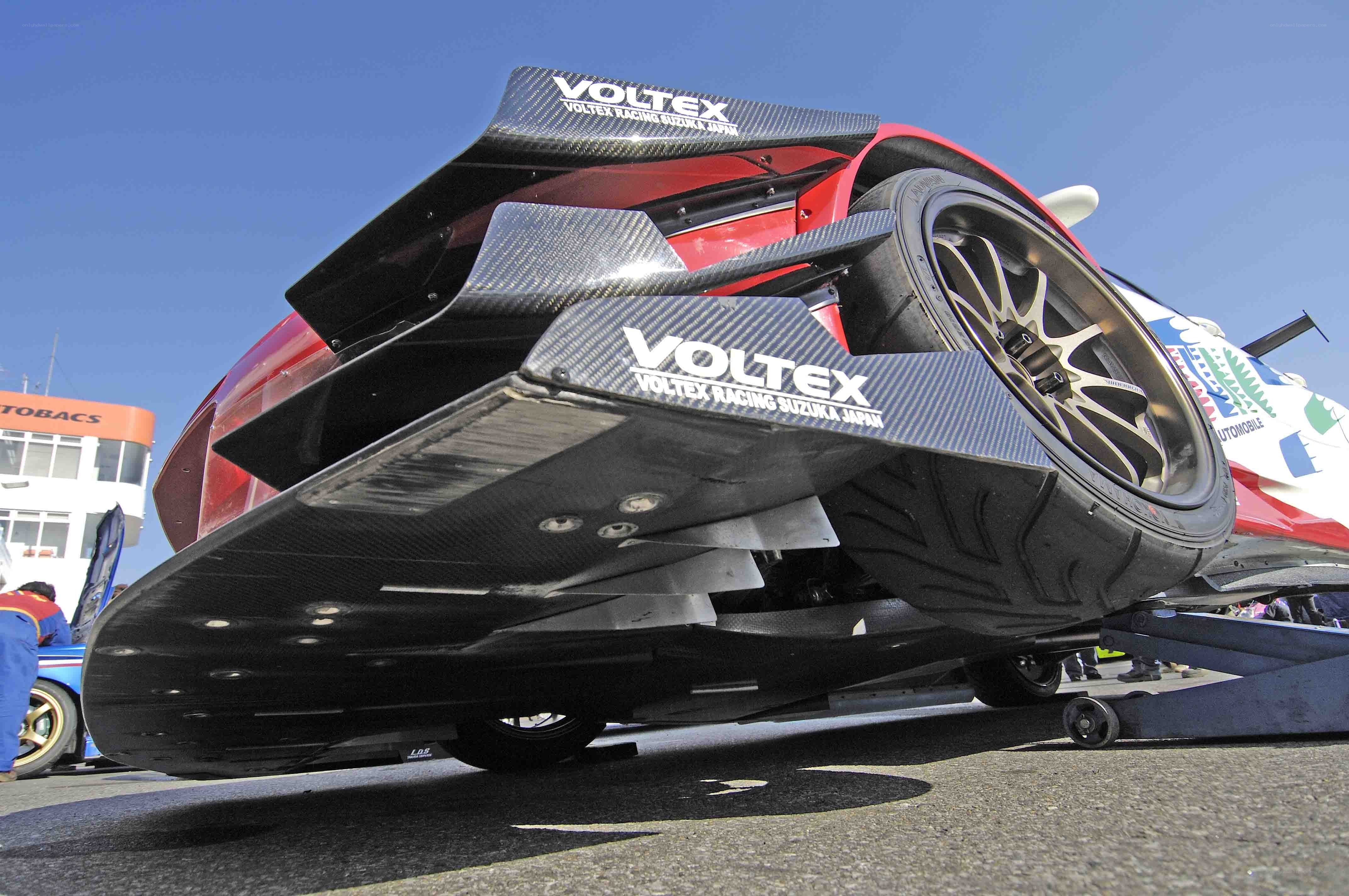 Voltec racing car rear view
