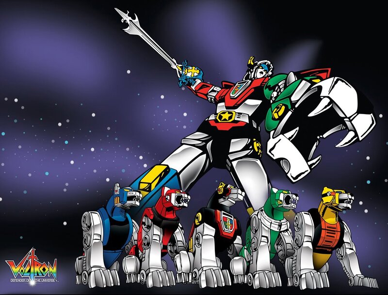 Voltron Robot and Lions — Purple