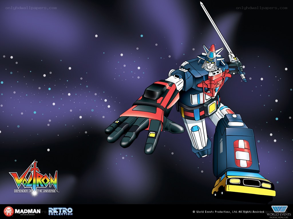 Voltron robot in space