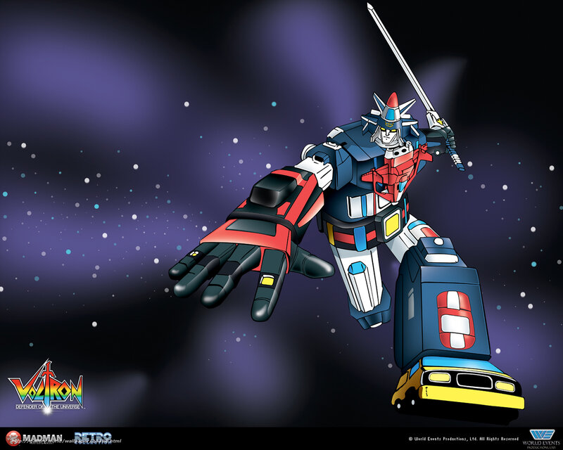 Voltron robot in space
