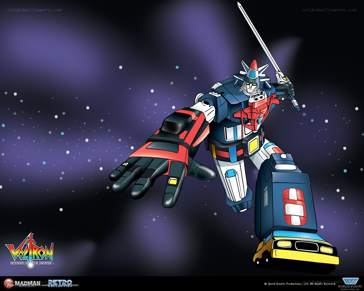 Voltron robot in space