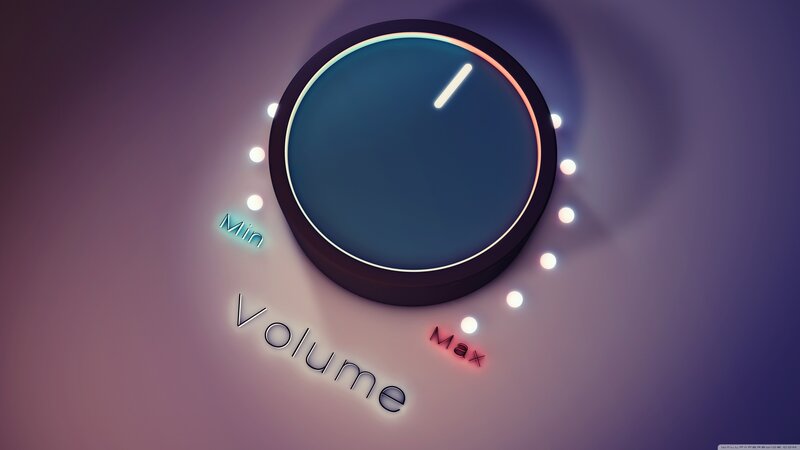 Volume Control Knob — Purple, Minimalist