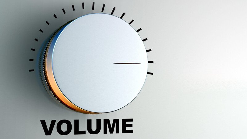 Volume Control Knob — White, Neutral, 3d Render