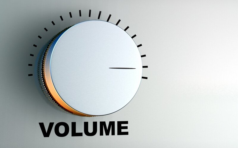 Volume Control Knob — White, Neutral