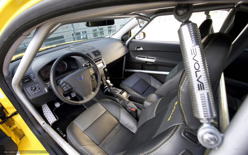 Volvo C30 interior with roll cage