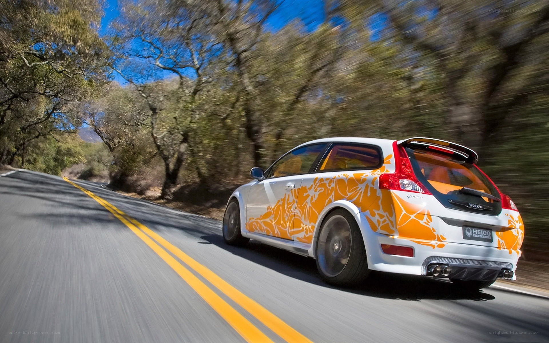 Volvo C30 on a winding road
