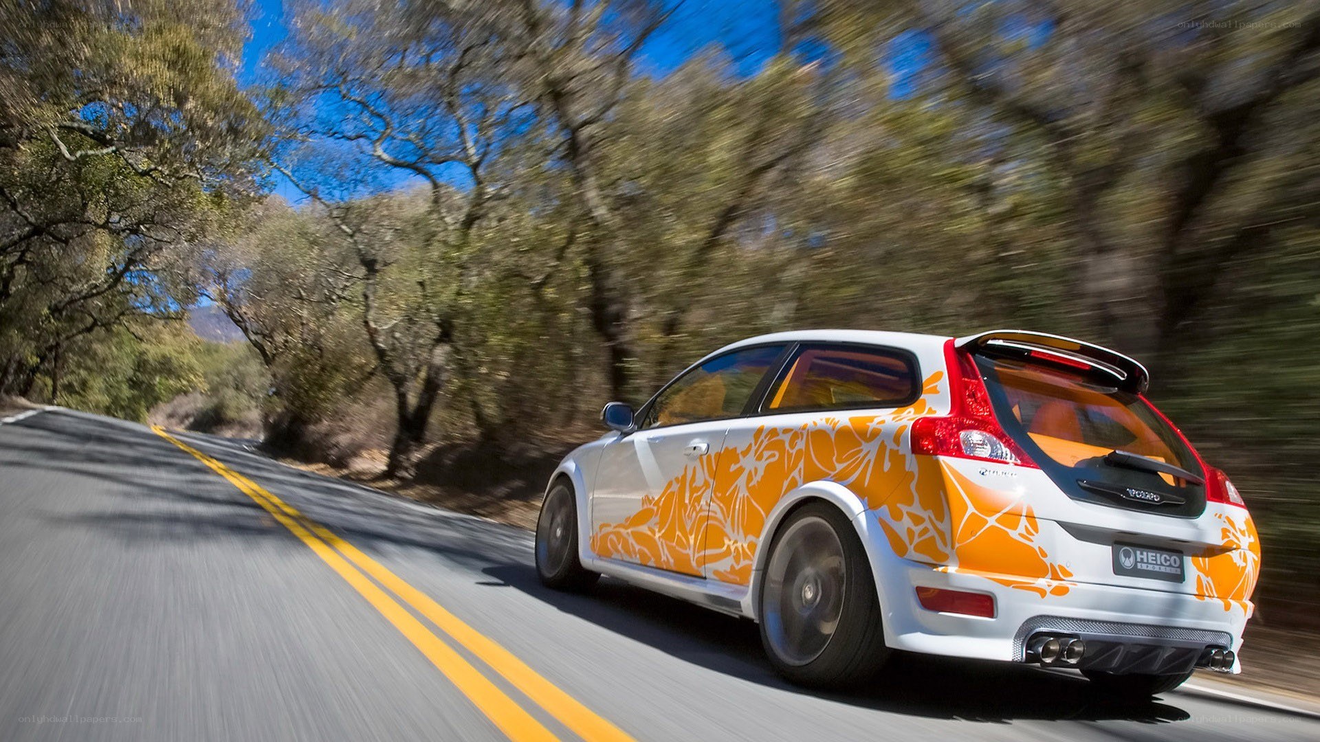 Volvo C30 on a winding road