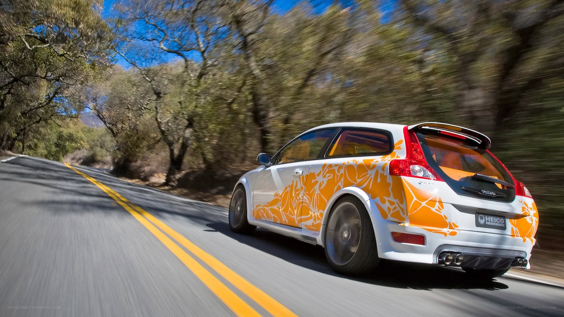 Volvo C30 on a winding road