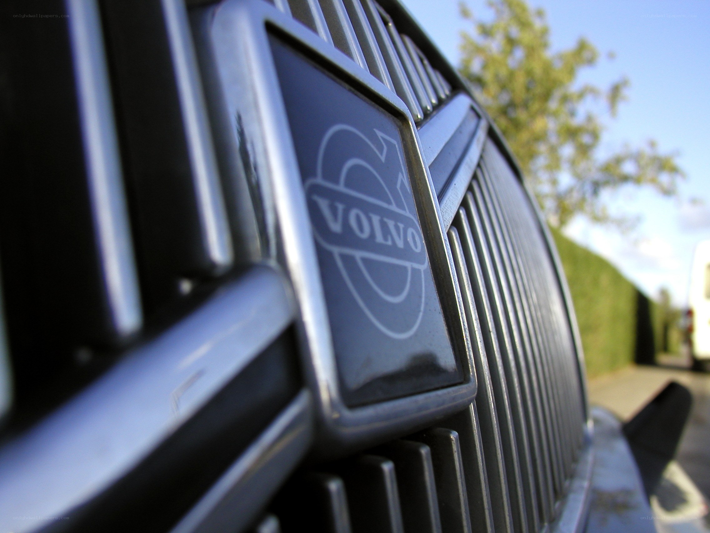 Volvo car grille close-up