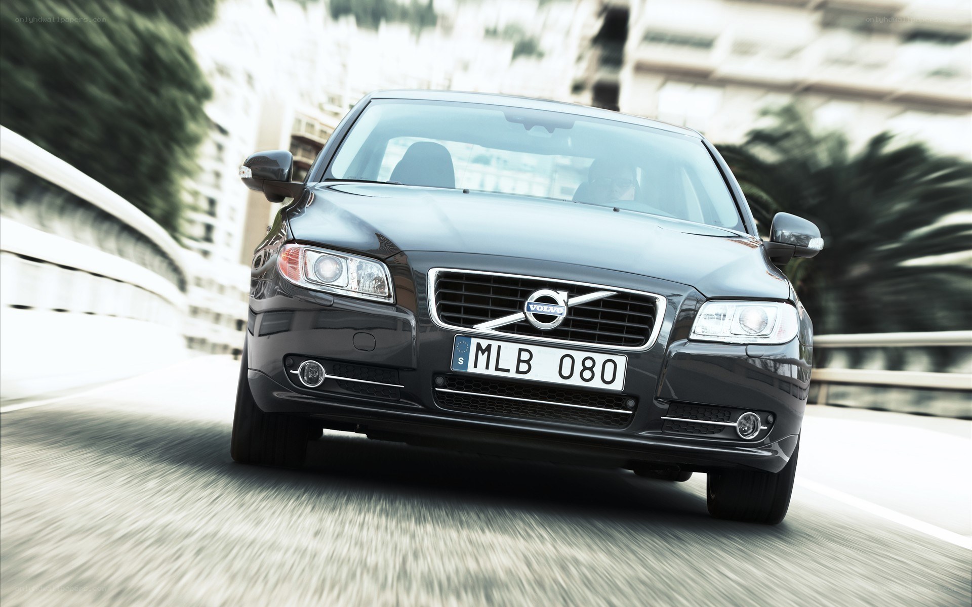 Volvo car in motion