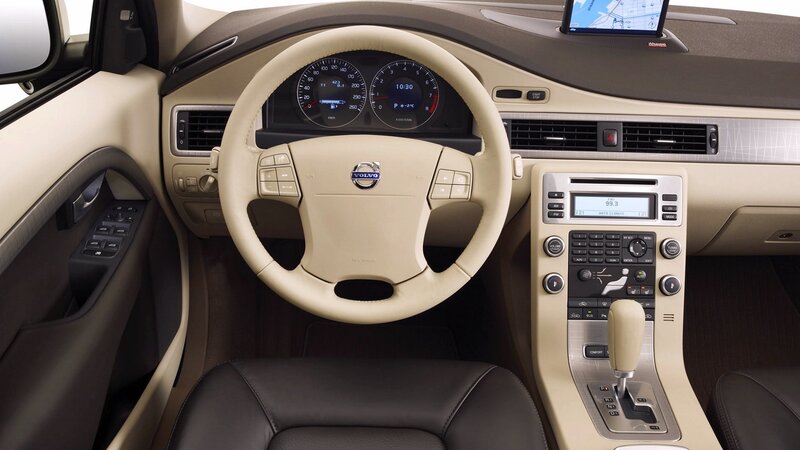 Volvo Car Interior — Beige, Neutral, Photograph, Steering Wheel, Dashboard, Center Console, Black