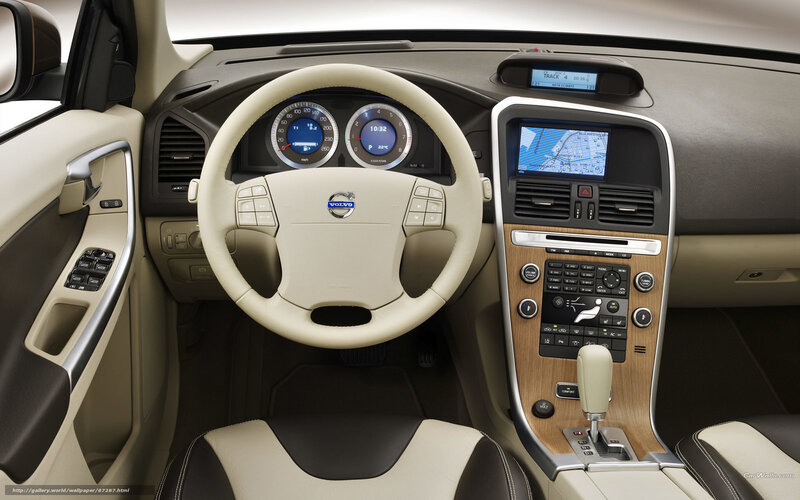 Volvo Car Interior — Beige, Neutral, Photograph, Steering Wheel