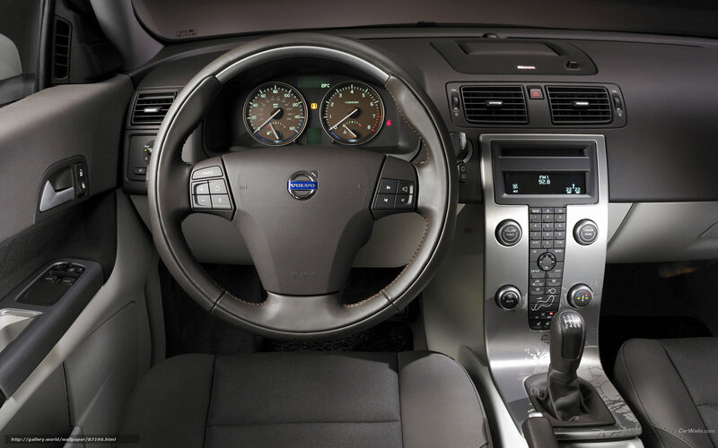 Volvo Car Interior — Black, Neutral, Photograph, Steering Wheel, Dashboard