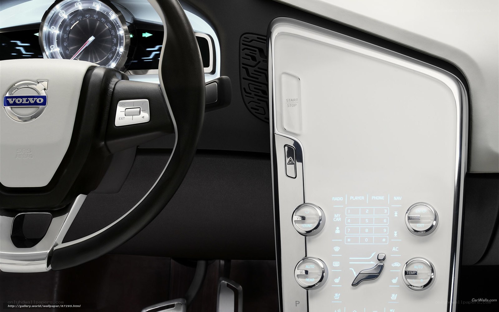 Volvo car interior dashboard