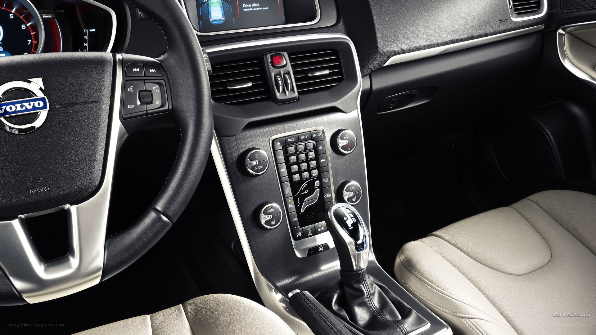 Volvo car interior dashboard