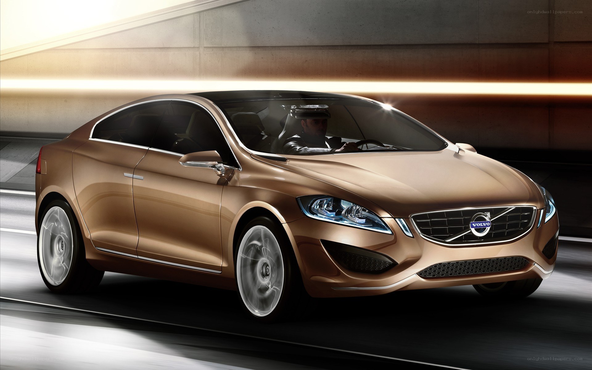 Volvo concept car in motion