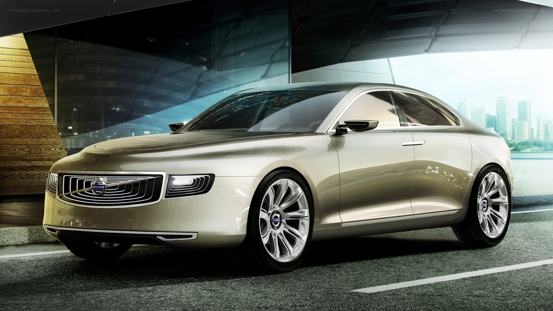 Volvo concept car in urban setting
