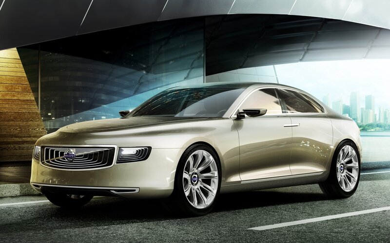 Volvo concept car in urban setting