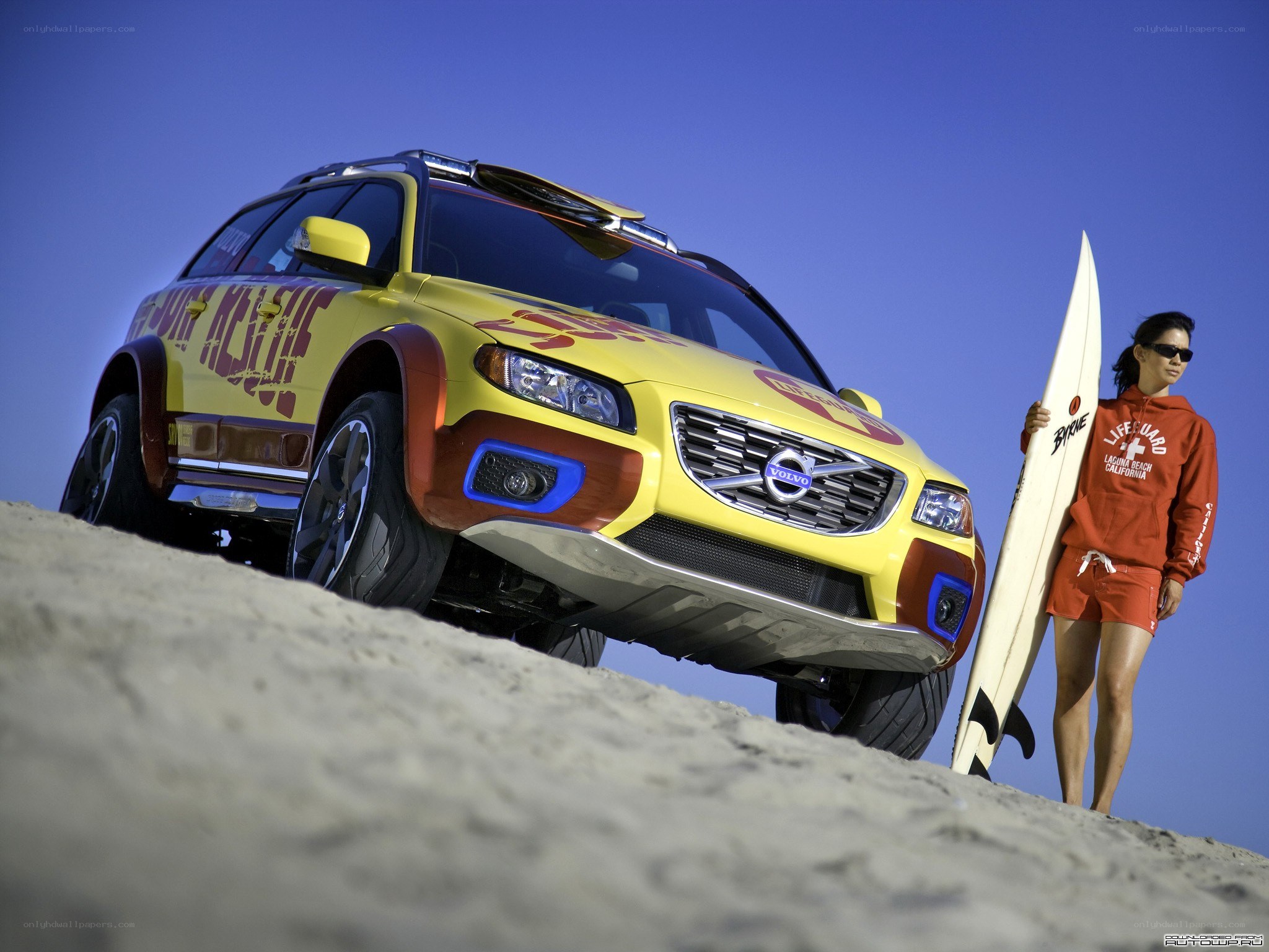 Volvo concept car on beach