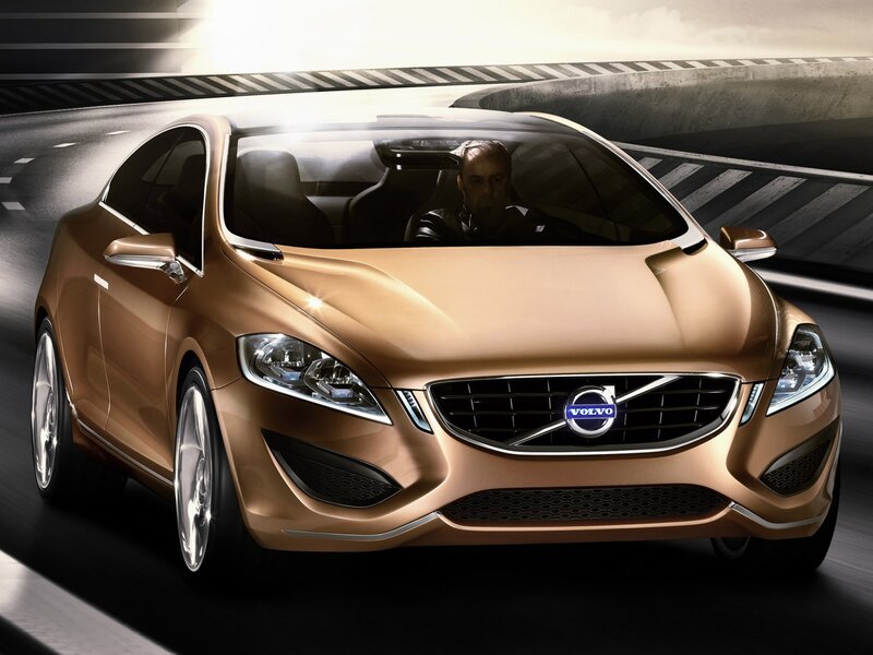 Volvo concept car on track