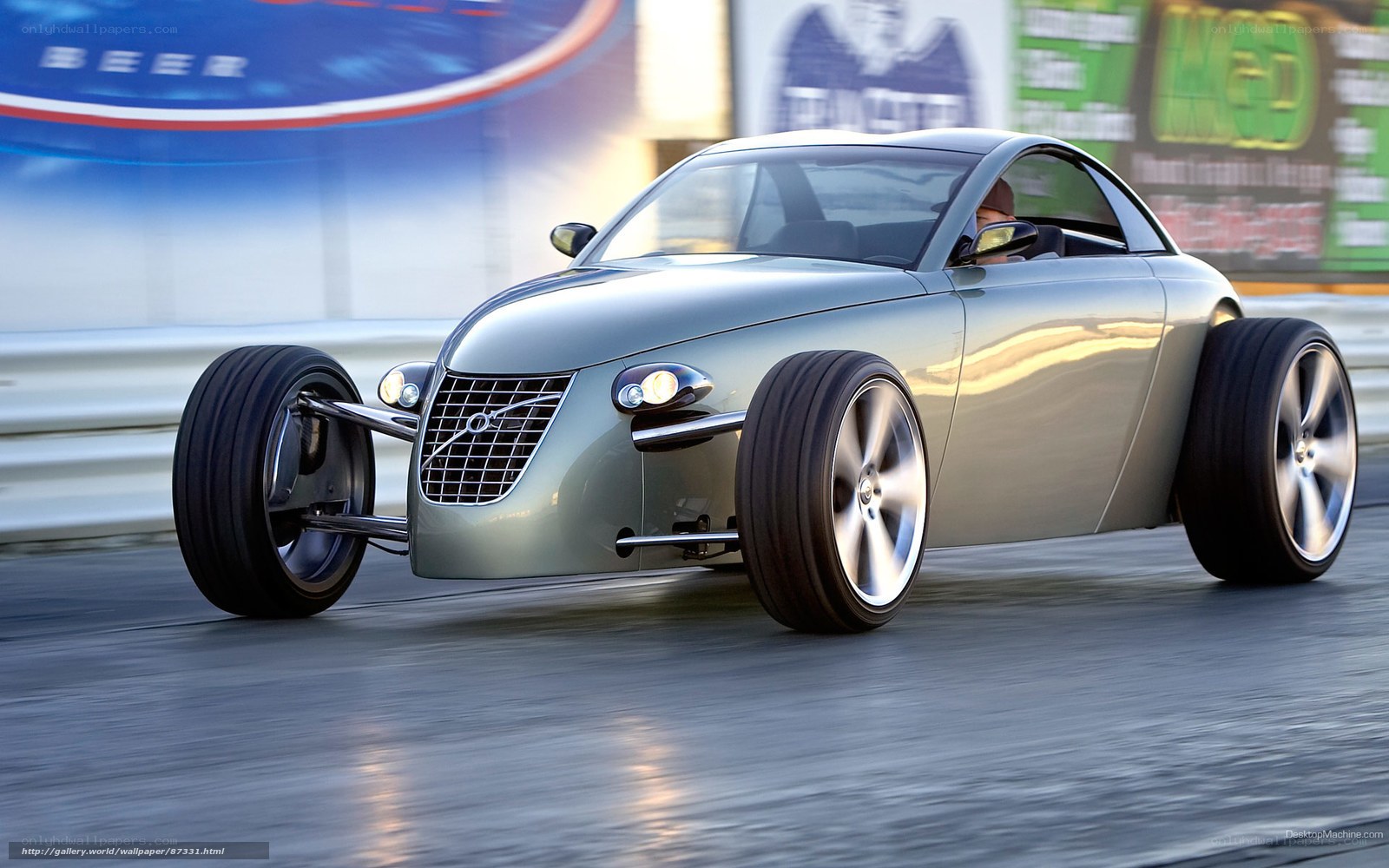 Volvo concept car on track