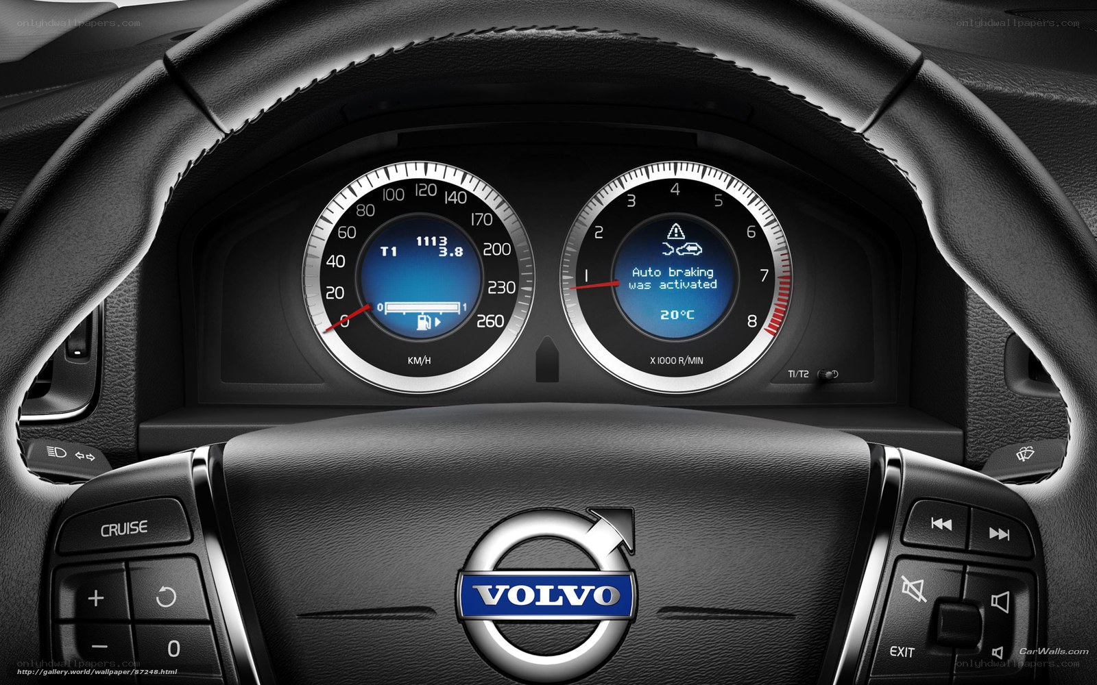 Volvo dashboard close-up