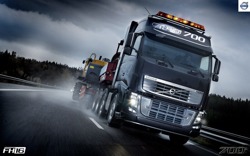 Volvo FH16 Truck — Black, Dramatic, Night, Photograph
