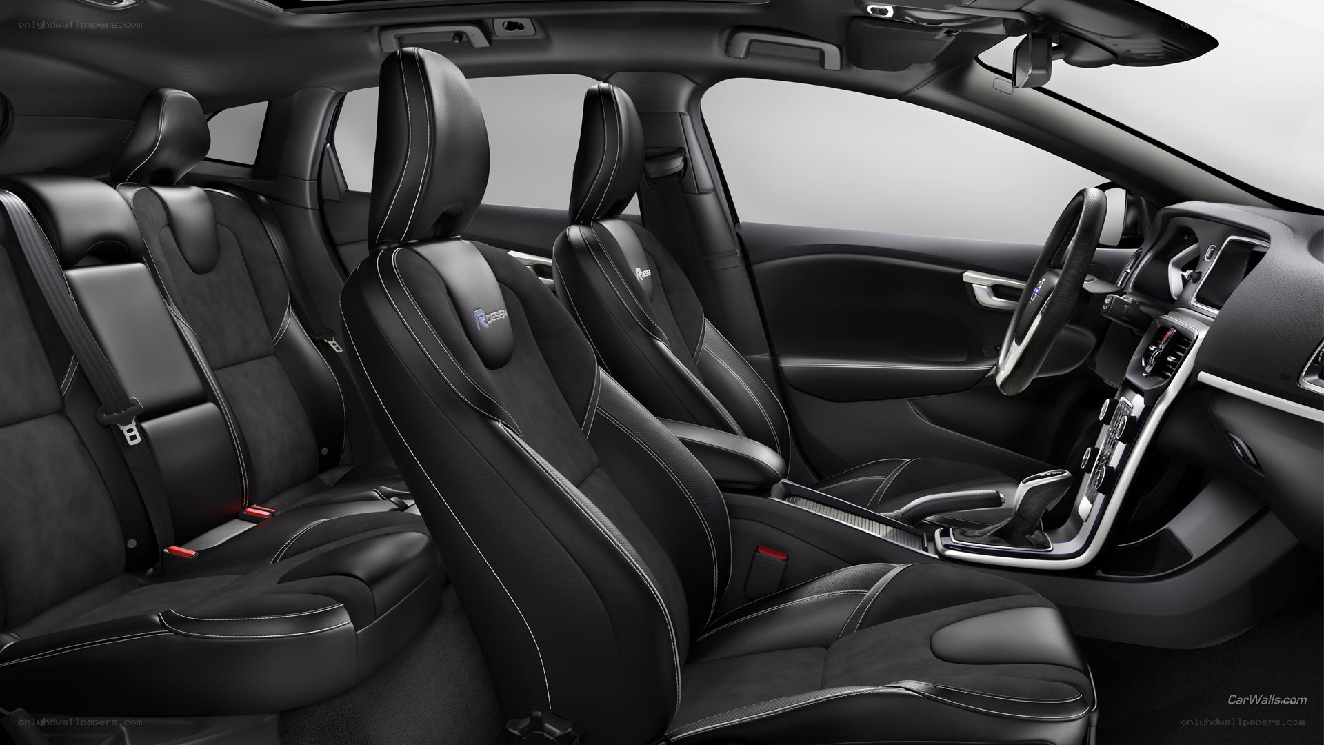Volvo interior with black seats