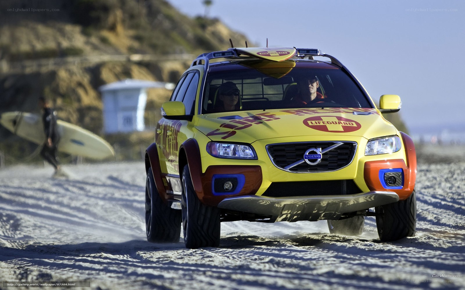 Volvo Lifeguard Vehicle on Beach