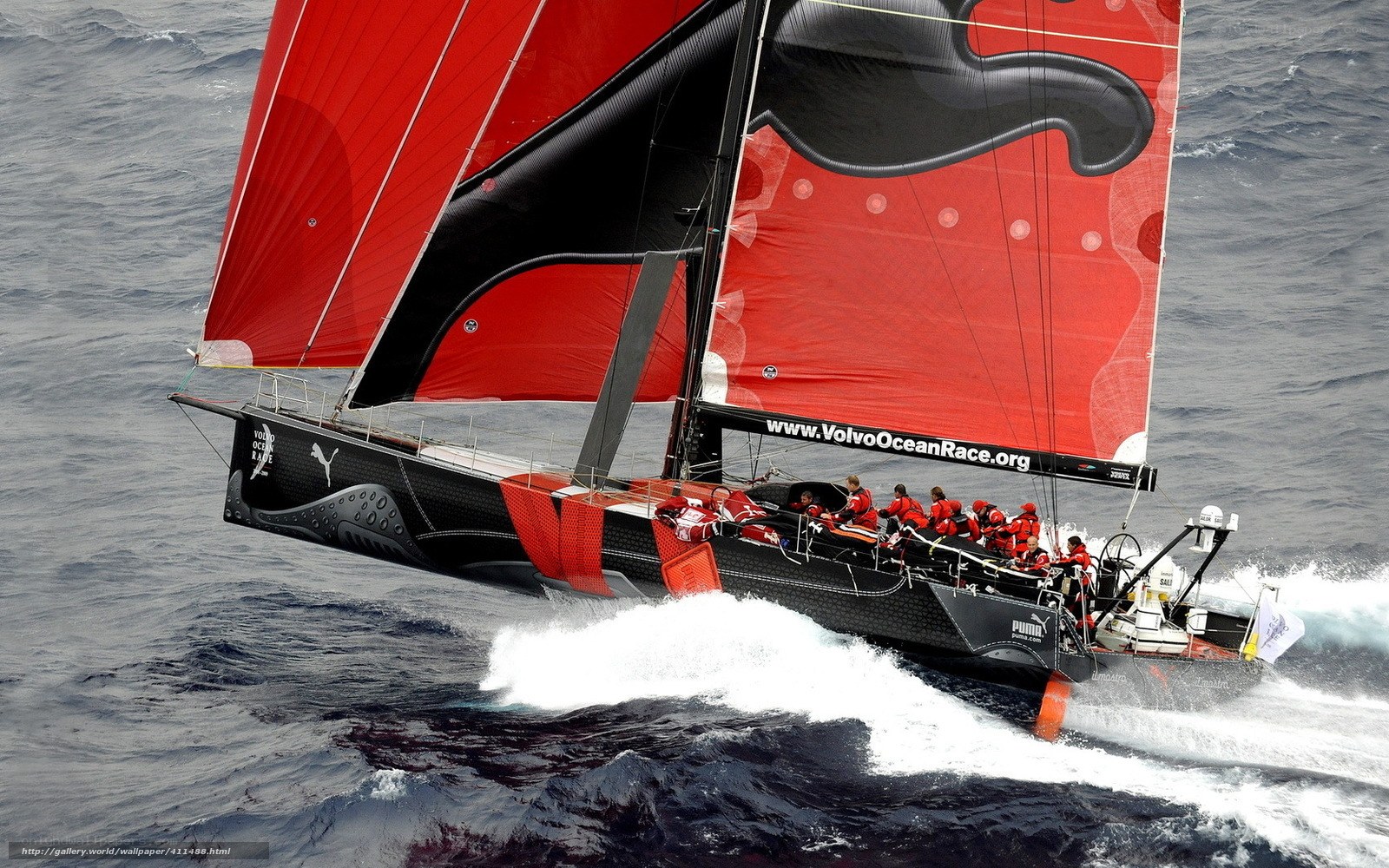 Volvo Ocean Race sailboat