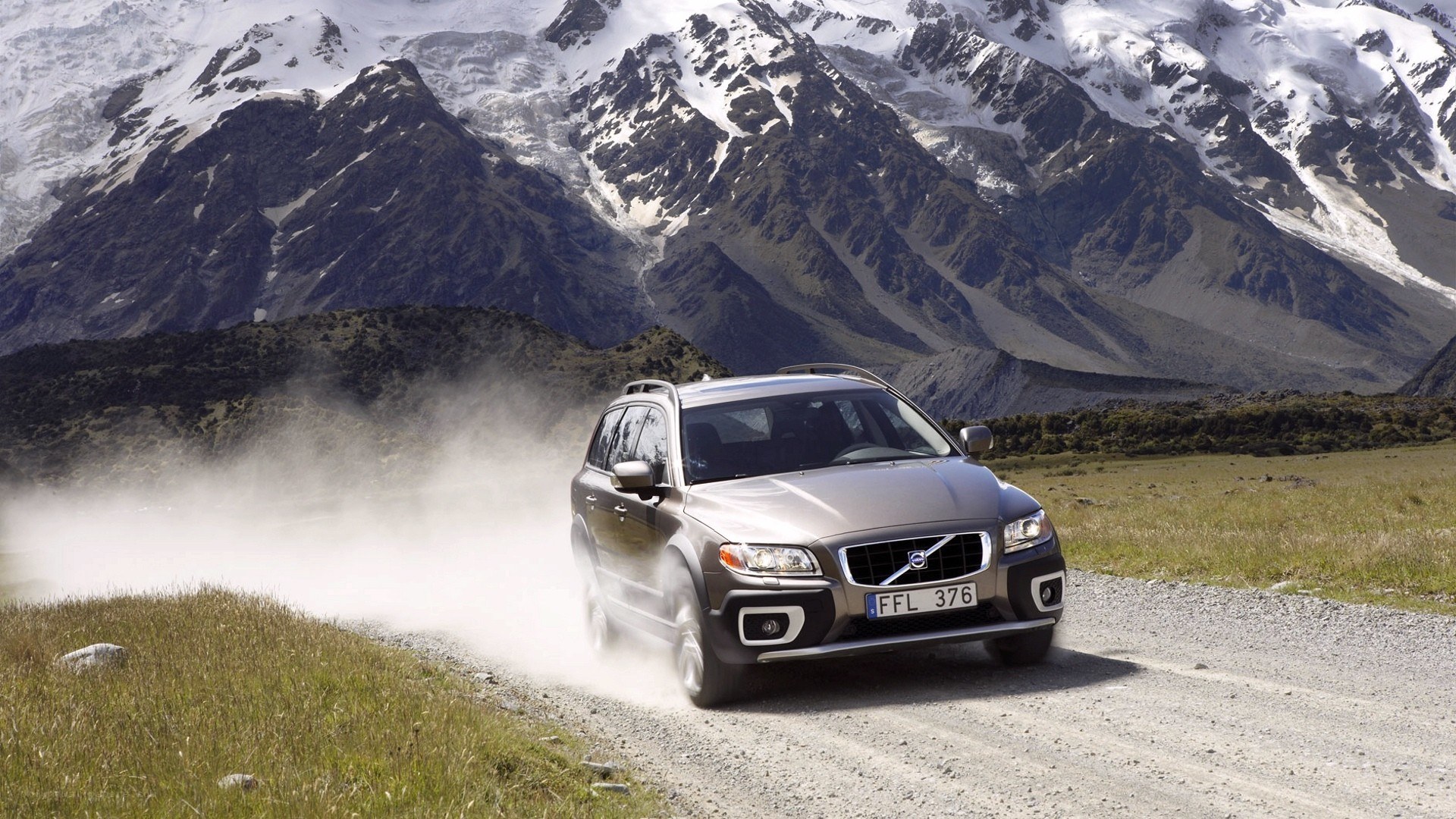 Volvo on a mountain road