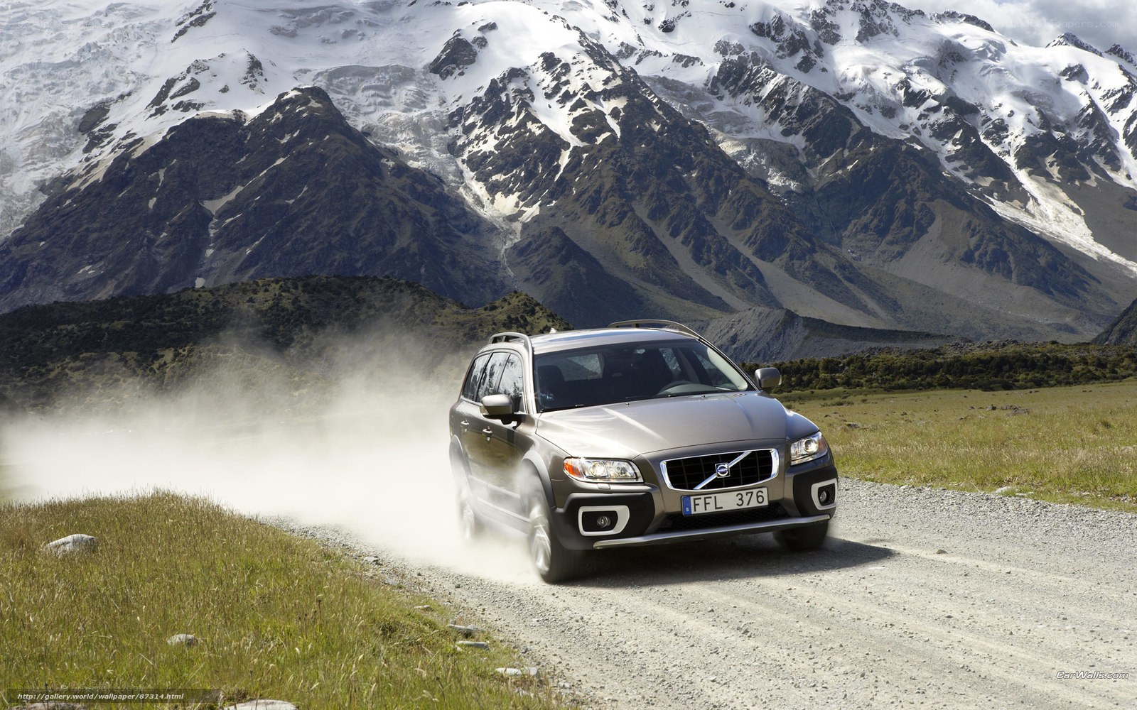 Volvo on a mountain road