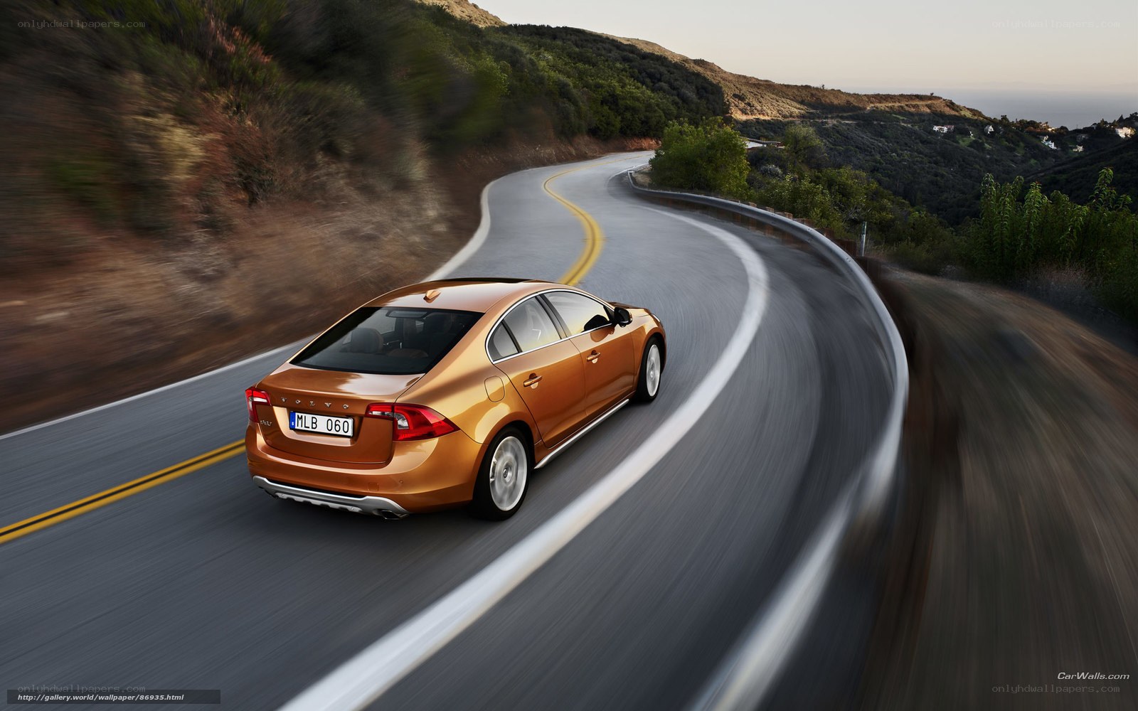 Volvo on a winding road