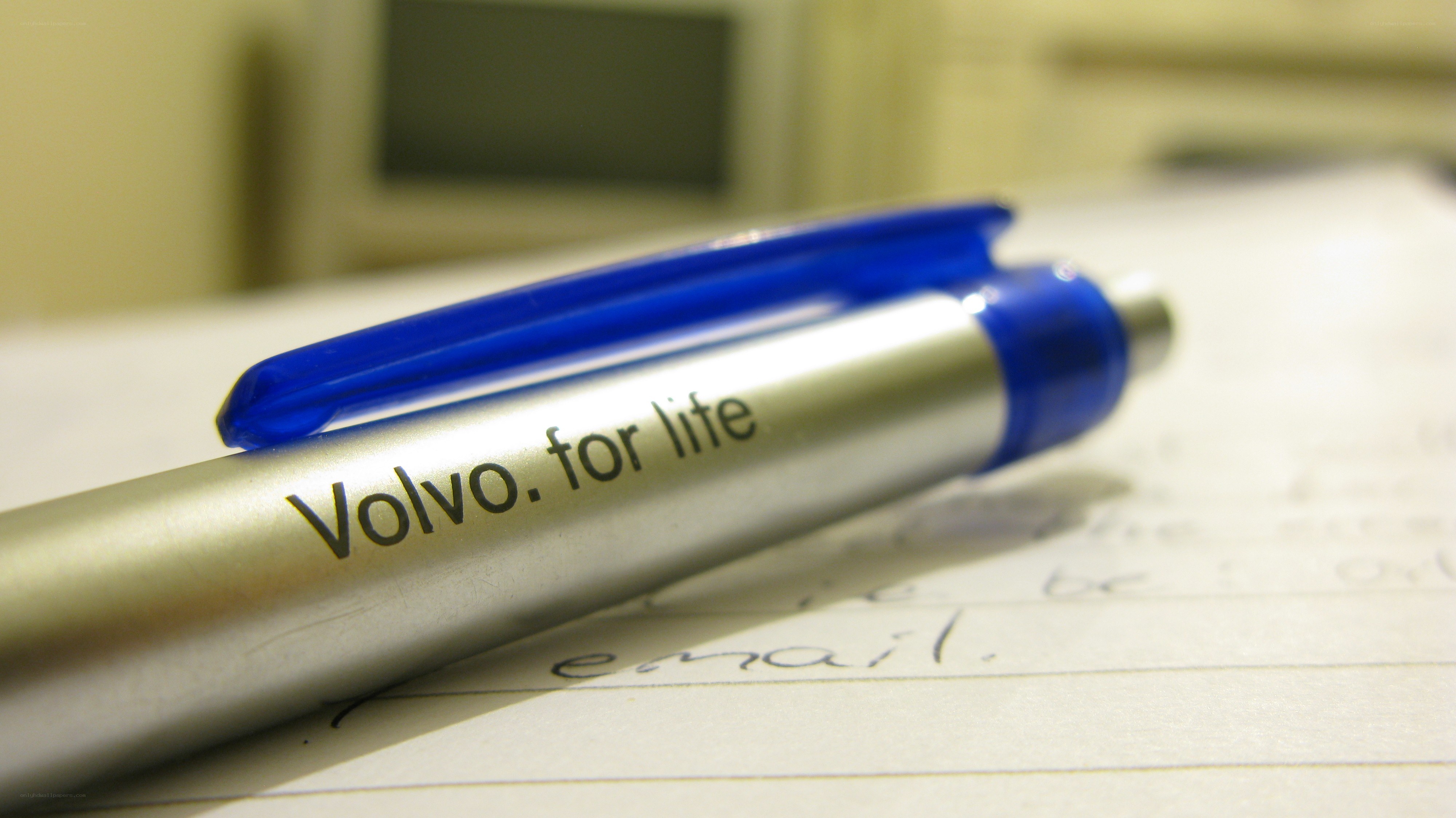 Volvo pen on paper