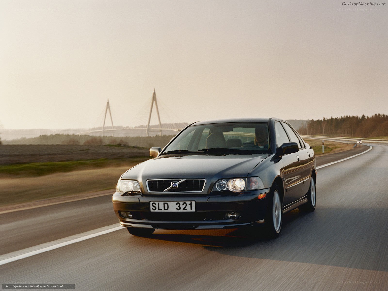 Volvo S40 on a highway