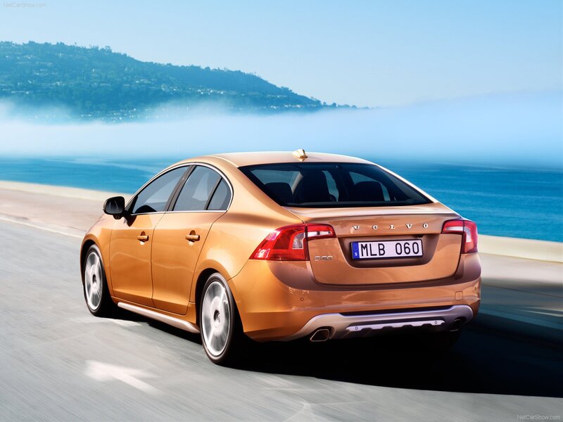 Volvo S60 driving on coastal road