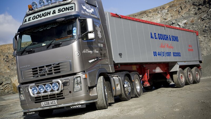 Volvo truck with A.E. Gough & Sons branding