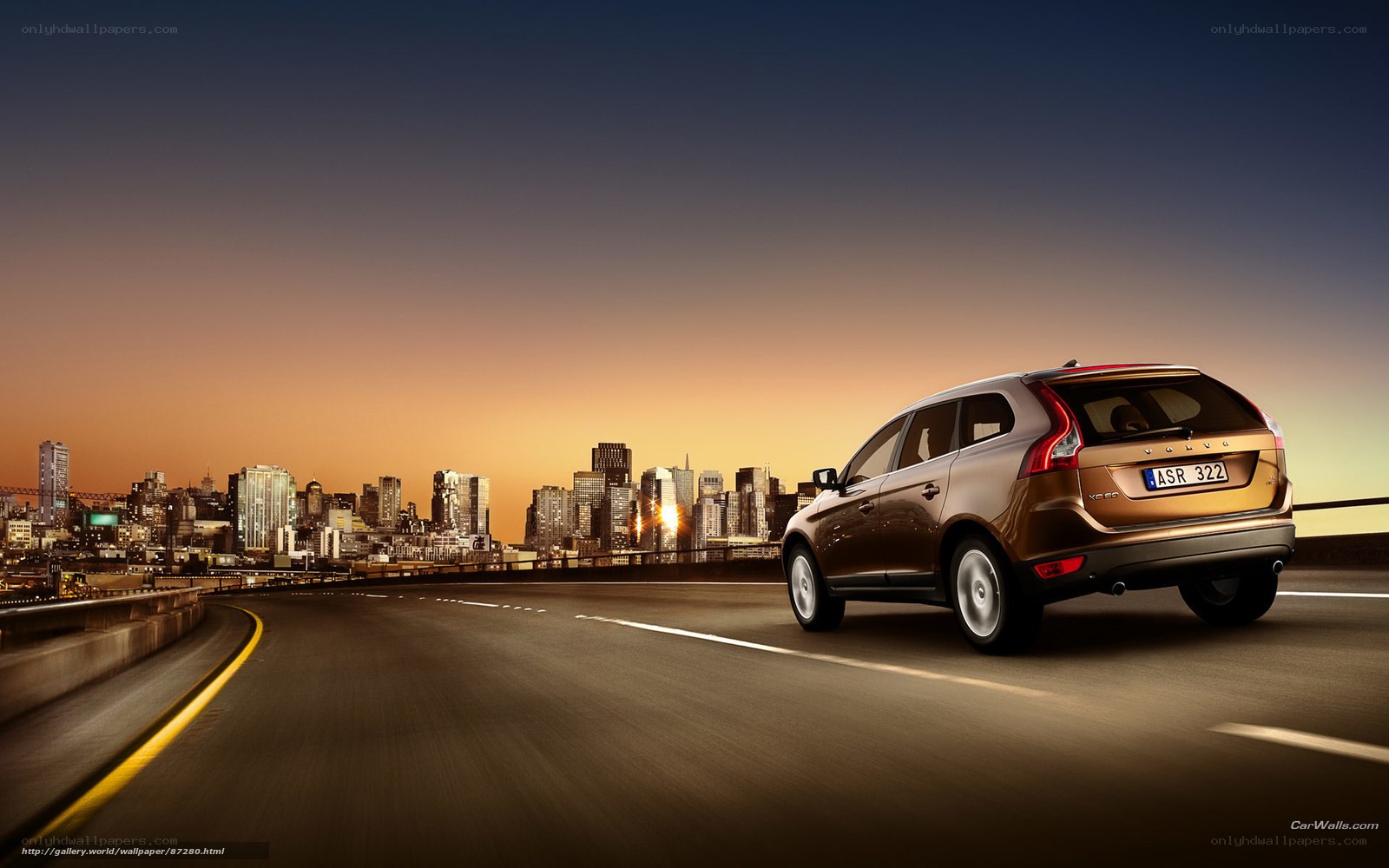 Volvo XC60 on city bridge