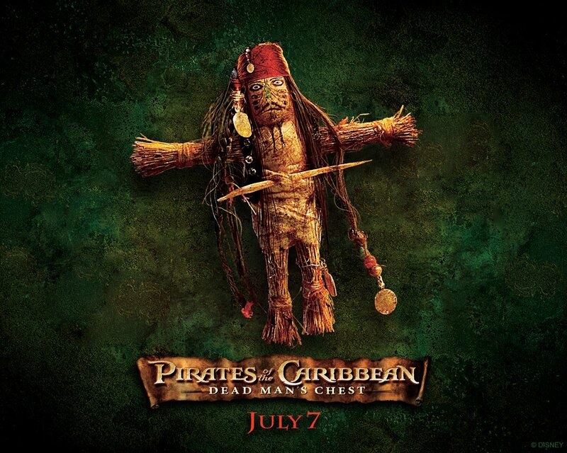 Voodoo Doll of Pirate — Green, Dark, Ominous, Illustration, Sword