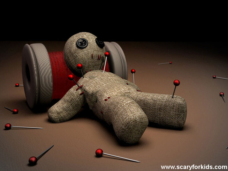 Voodoo Doll with Pins — Brown