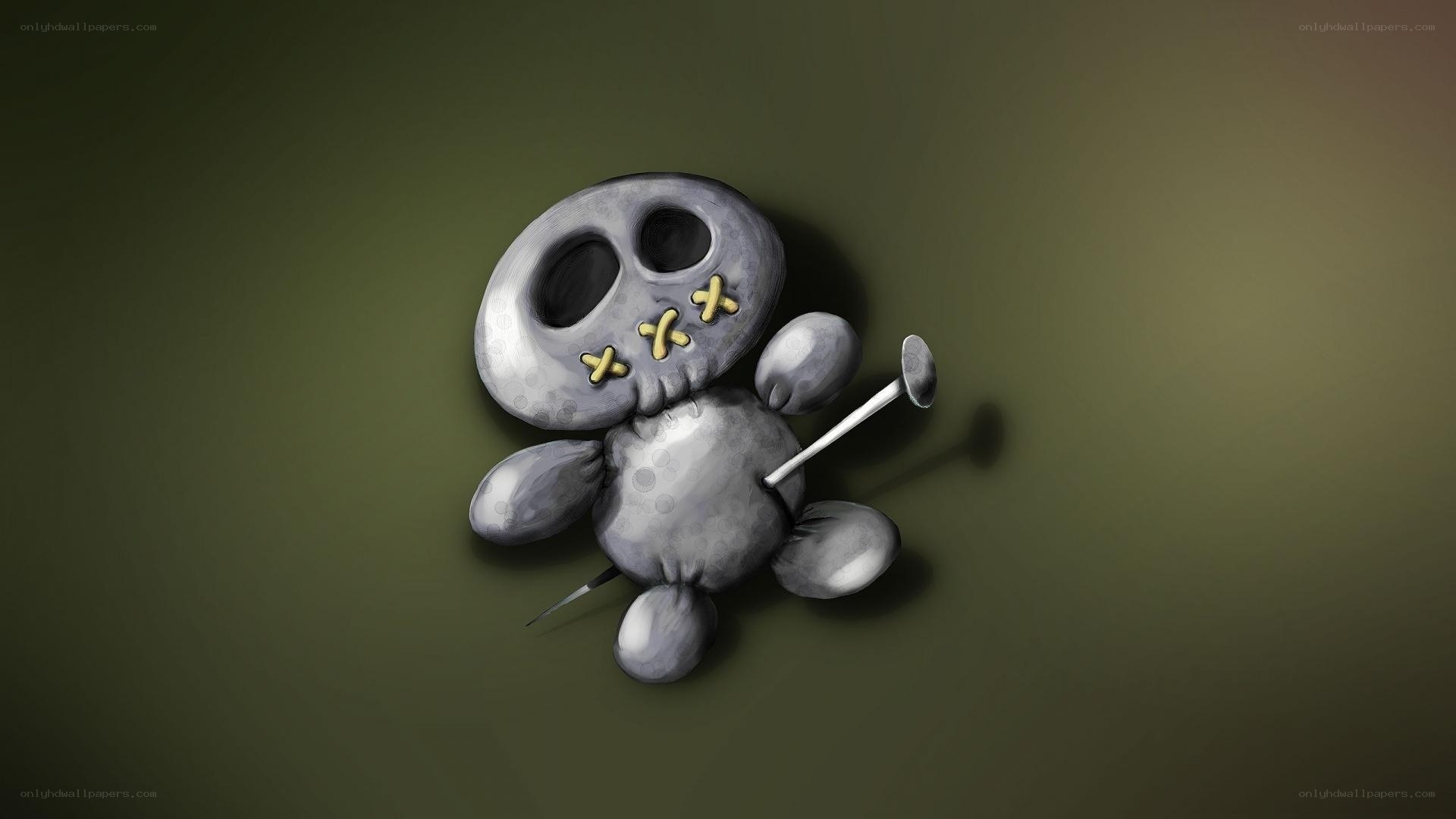 Voodoo doll with pins