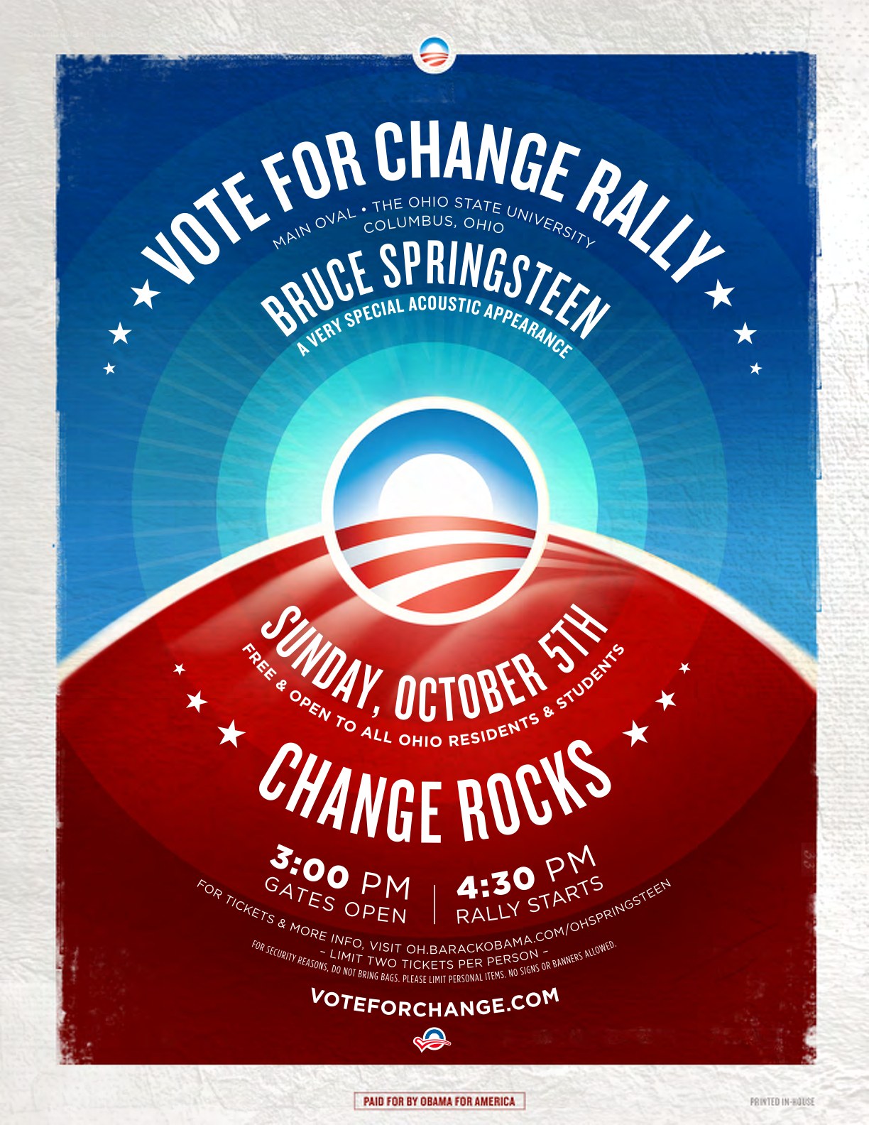 Vote for Change Rally poster